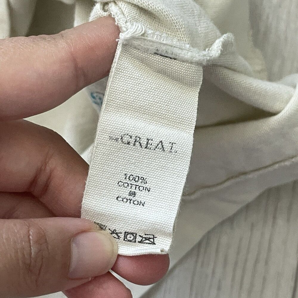 The Great Tshirt embroidered wishweed boxy crew womens Cream (xsmall) minimalist - Picture 5 of 7